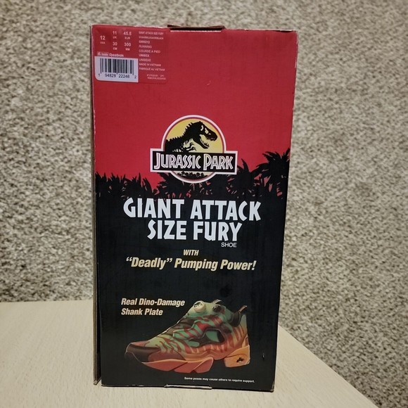 REEBOK X OG JURASSIC PARK WORLD INSTAPUMP FURY GW0212 GIANT ATTACK - Picture 3 of 16